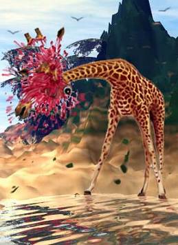 exploding giraffe